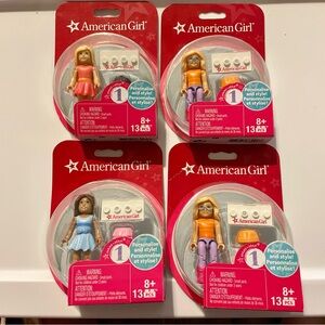 American Girl Doll Mega Bloks (4) Doll Bundle